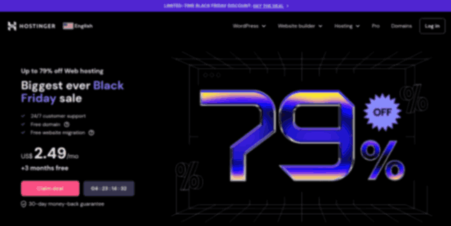 Hostinger Black Friday Deal